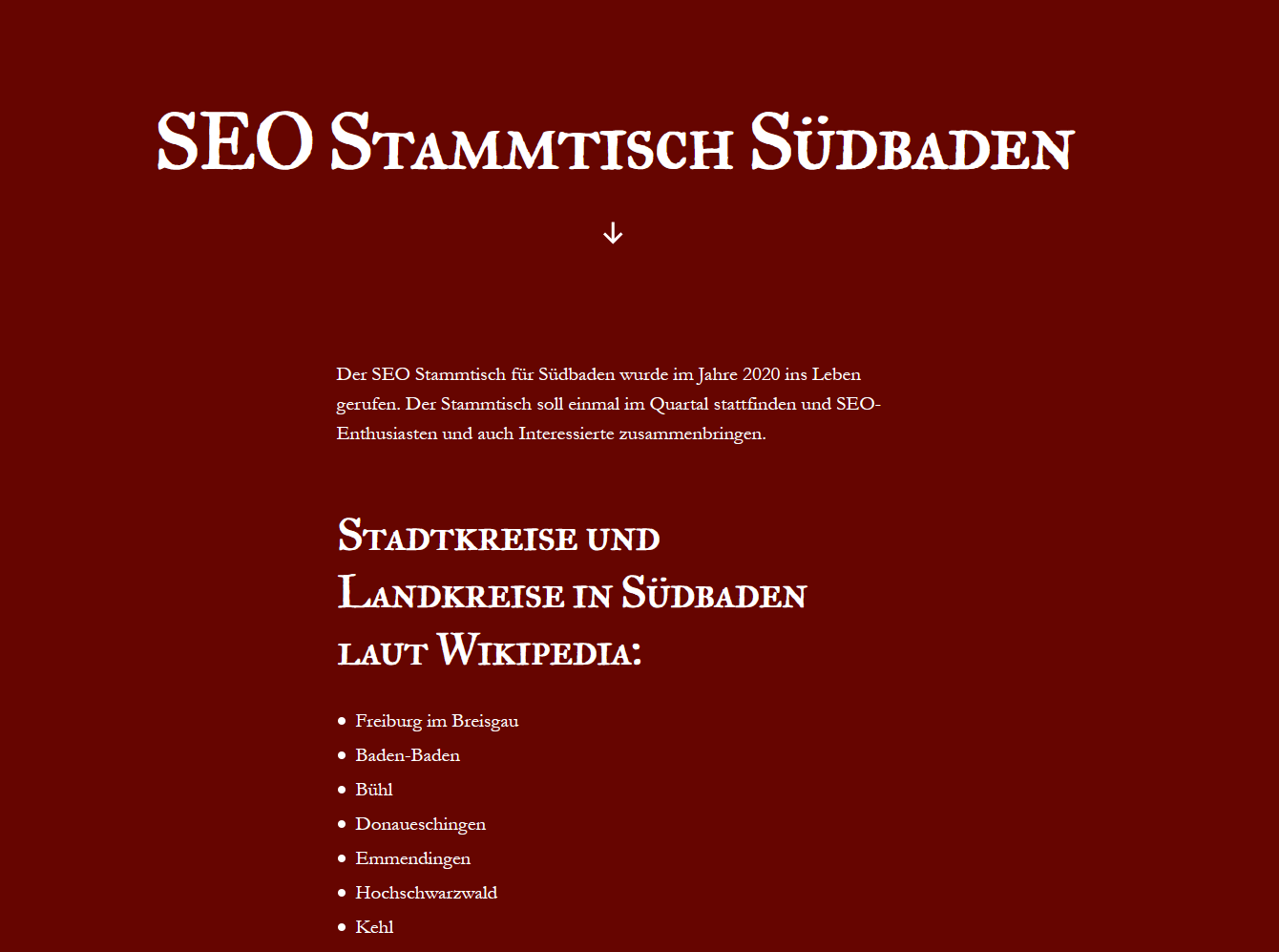 SEO Stammtisch Südbaden