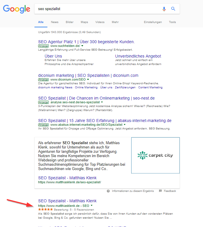 Google Ranking SEO Spezialist