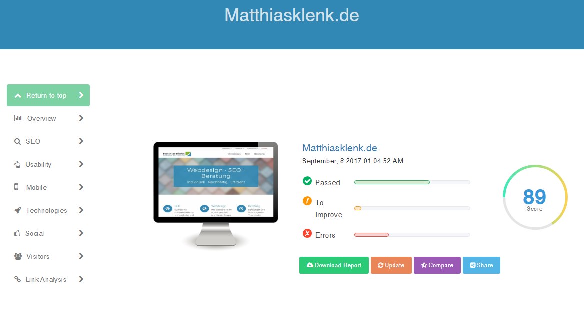 Kostenlose SEO Analyse / PDF Report Kostenlose SEO Analyse / PDF Report