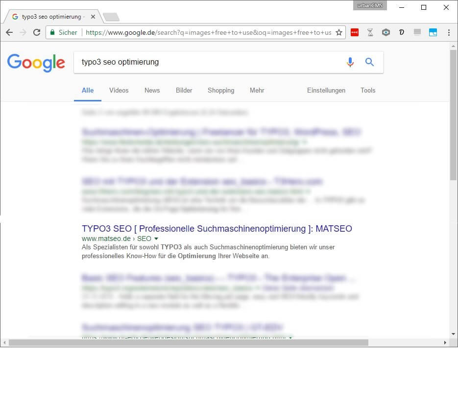 TYPO3 SEO Optimierung Beispiel