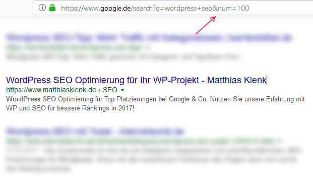 Mehr Suchergebnisse anzeigen in Google Mehr Suchergebnisse anzeigen
