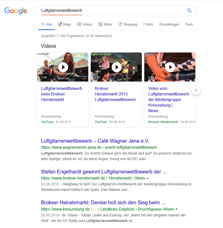 Universal Search Google Definition Beispiel Universal Search Google Definition Beispiel