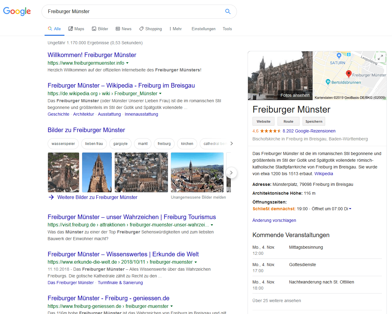Freiburger Münster - Google Universal Search Freiburger Münster - Google Universal Search