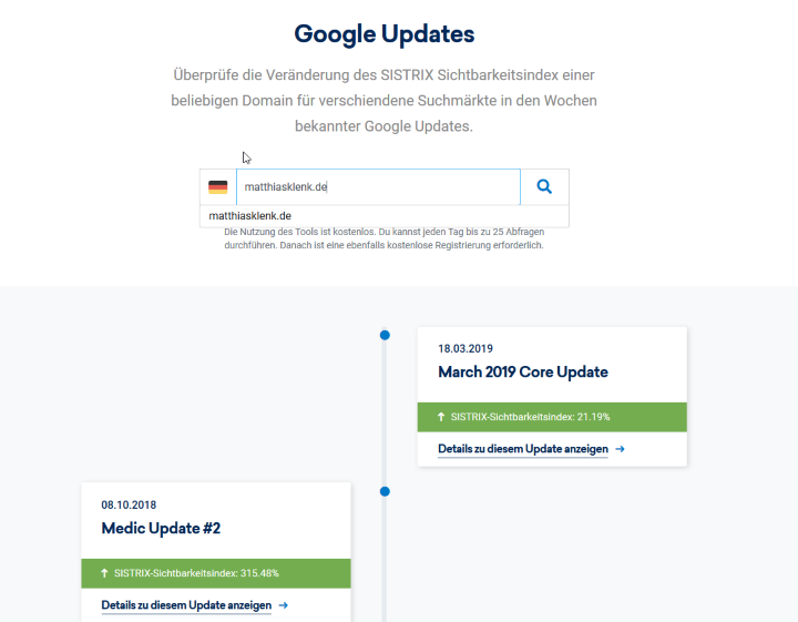 kostenlos google update checken seo tools 