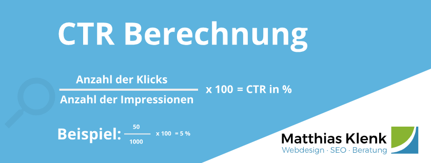 CTR berechnen - Berechnung / Formel Click Through Rate