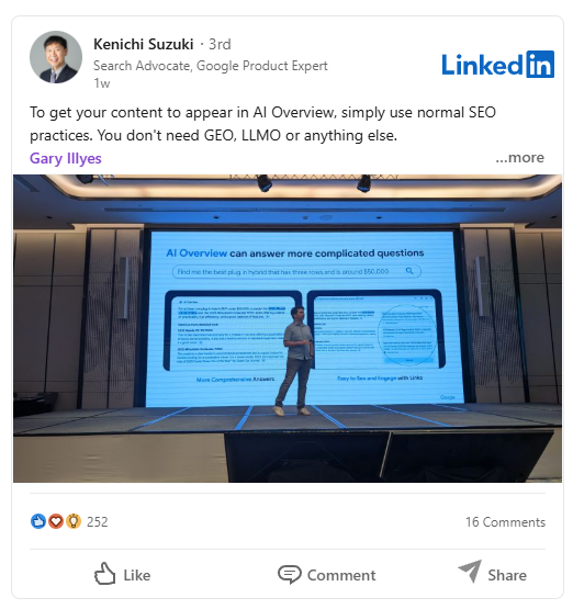 normal SEO practices. You don't need GEO, LLMO or anything else. 