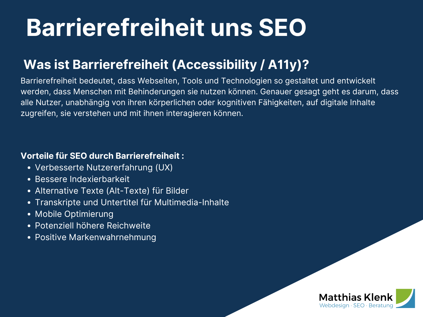 Barrierefreiheit und SEO