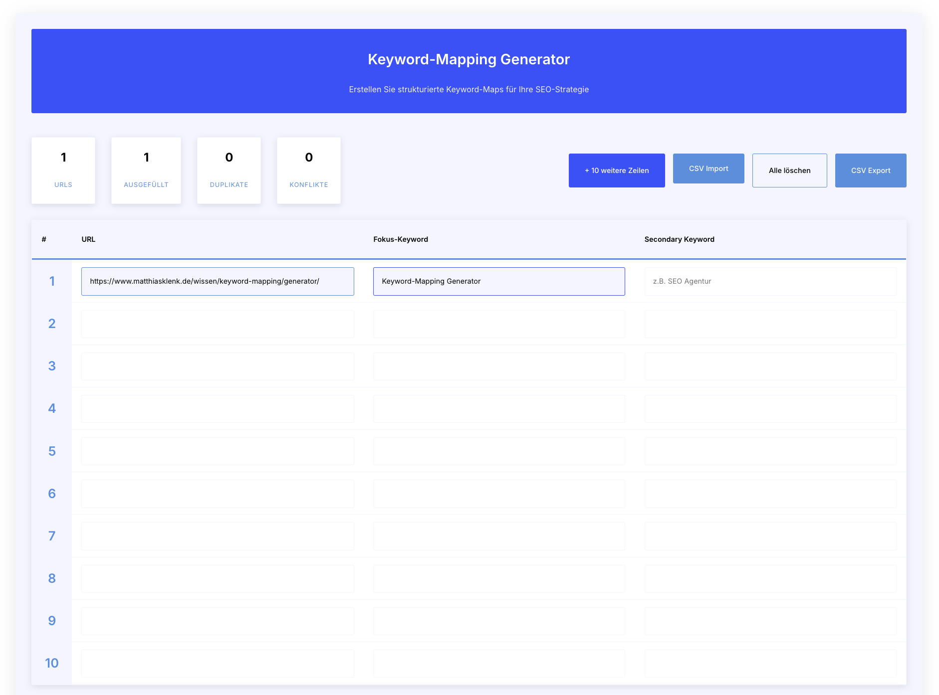 Keyword-Map Generator