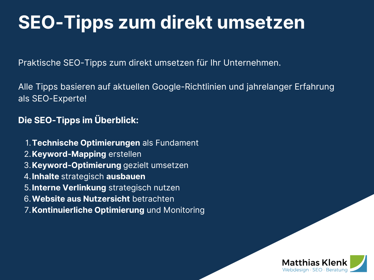 SEO-Tipp zum direkten umsetzen