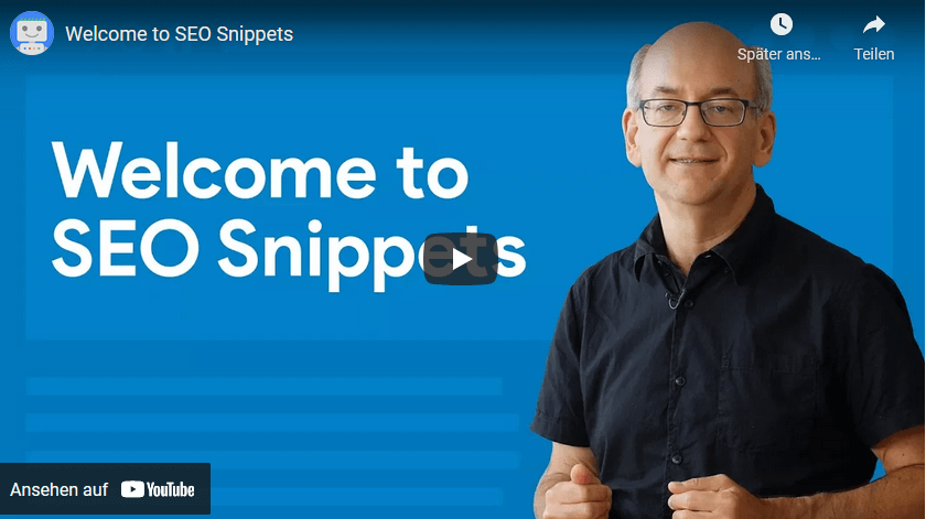SERP Snippet bzw. Google Snippet Video Google