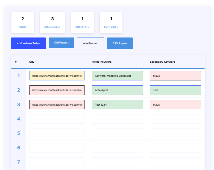 Keyword-Mapping Generator