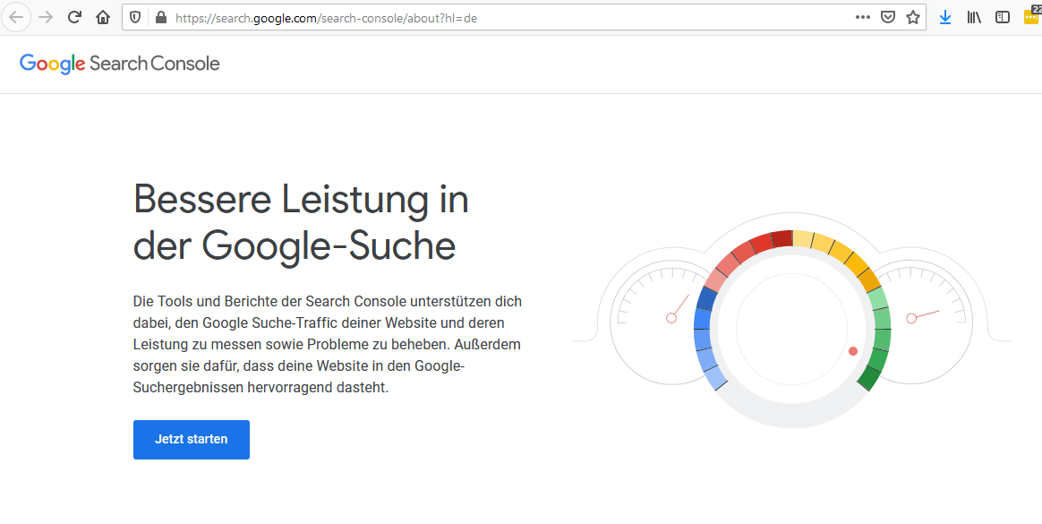 1. Einloggen in der Search Console