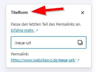 URLs ändern WordPress SLUG / URL ändern in WordPress